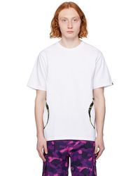 A Bathing Ape - White 1st Camo Side Shark T-shirt - Lyst