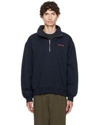 Helmut Lang - Logo Quarter Zip Sweatshirt - Lyst