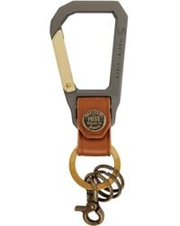 master-piece - Tan Carabiner Keychain - Lyst