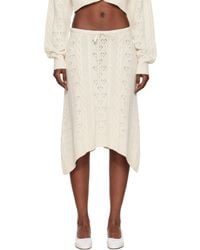 GUIZIO - Off- Noah Wool Cable Midi Skirt - Lyst