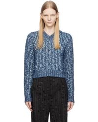 Acne Studios - Blue V-neck Sweater - Lyst