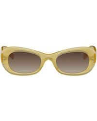McQ - Mcq Yellow Oval Sunglasses - Lyst