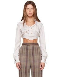 Vivienne Westwood - Off- Cropped Drunken Shirt - Lyst