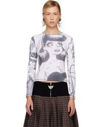 Chopova Lowena - Newsprint Fitted Jersey T-Shirt - Lyst