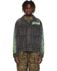 we11done - Blaze Logo Denim Jacket - Lyst