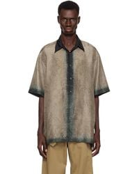 Dries Van Noten - Khaki Silk Short Sleeve Shirt - Lyst