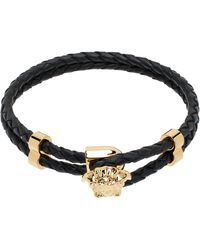 Versace - 'La Medusa' Leather Bracelet - Lyst
