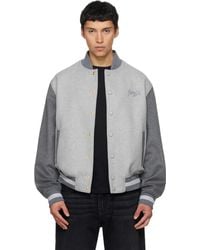 Balmain - Wool & Cashmere Varsity Bomber Jacket - Lyst