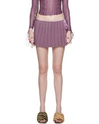 Isa Boulder - Pleated Reversible Miniskirt - Lyst