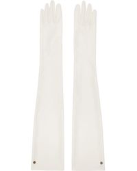 Handsome Stockholm - Off- Satin Extra Long Gloves - Lyst