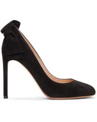 Valentino Escarpins en suede noirs Garavani Pretty Bow