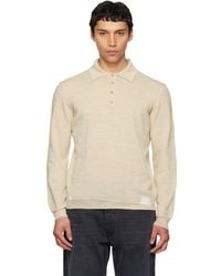 Maison Margiela - Off Patchwork Knit Polo - Lyst