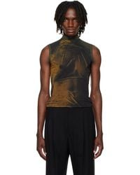 Jean Paul Gaultier - Ssense Exclusive Khaki & High Neck Printed Water Tank Top - Lyst