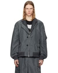 Sacai - Nylon Twill Bomber Jacket - Lyst