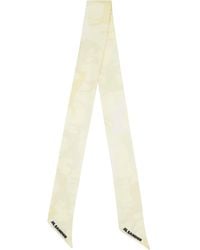 Jil Sander - Off- Printed Silk Scarf - Lyst