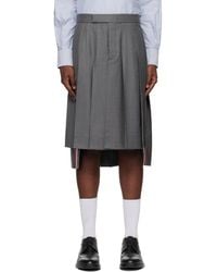 Thom Browne - Classic Twill Pleated Skirt - Lyst