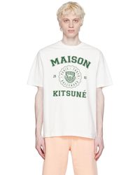 Maison Kitsuné - White Hotel Olympia Edition Varsity T-shirt - Lyst