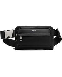 BOSS - Crossbody Foil-Print Logo Belt Bag - Lyst