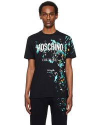 Moschino - Black Painted Effect T-shirt - Lyst
