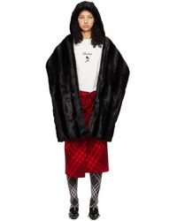Burberry - Faux-fur Hooded Scarf - Lyst