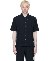 Thom Browne - Navy & Black Button Shirt - Lyst