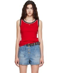 Valentino - Knit Cotton Vlogo Tank Top - Lyst