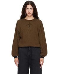 MM6 by Maison Margiela - Khaki Knit Sweater - Lyst
