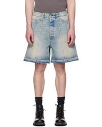 Hope - ブルー Skid ワイドレッグ デニムショートパンツ - Lyst
