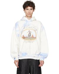 Represent - Pull À Capuche Bleu Et Blanc - Lyst