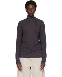 Lemaire - Long-Sleeve Scarf T-Shirt - Lyst
