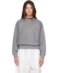 Maison Kitsuné - Pull Molletonné Décontracté Gris À Logo Baby Fox - Lyst