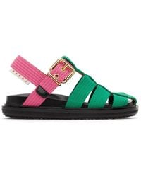 Marni - Green & Pink Fishermans Fussbett Sandals - Lyst