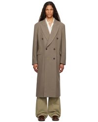 Our Legacy - Manteau long whale taupe - Lyst