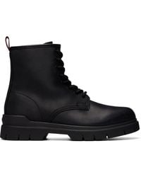 HUGO - Lace-Up Zip Army Boots - Lyst
