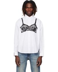 VAQUERA - Trompe L'Oeil Bra Button Down Shirt - Lyst