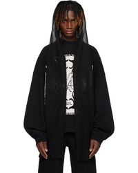 we11done - ブラック Heart-Cross Long-Sleeved Muffler フーディ - Lyst