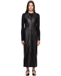 FRAME - Vest Leather Midi Dress - Lyst