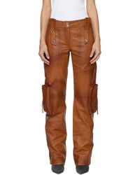 Blumarine - Bellows Pocket Leather Pants - Lyst