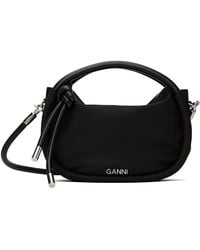 Ganni - Knot Baguette Mini Nylon Handbag - Lyst