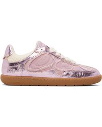 Ganni - Crinkle Metallic Sneakers - Lyst