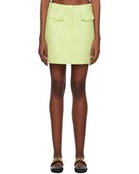 Moschino - Mini-jupe verte à boutons à ourson - Lyst