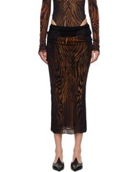 Jean Paul Gaultier - 'The Long Draped Wood' Midi Skirt - Lyst