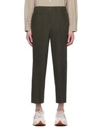 Homme Plissé Issey Miyake - Homme Plissé Issey Miyake Khaki Tailored Pleats 1 Trousers - Lyst