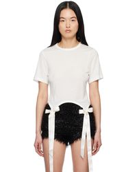 Simone Rocha - Off- Bow Tail Easy T-Shirt - Lyst