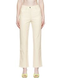 Miaou - Off-white Junior Faux-leather Pants - Lyst