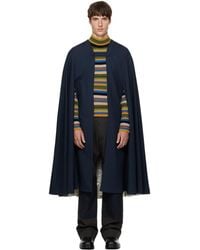 Dries Van Noten - Wool Cape Coat - Lyst