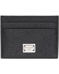 Dolce & Gabbana - Luxe Leather Plaque Cardholder - Lyst