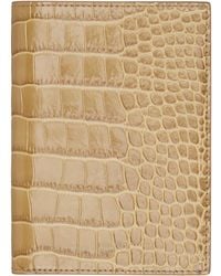 Tom Ford - Tan Shiny Croc 'T Line' Passport Holder - Lyst