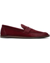 The Row - Burgundy Cary Loafers - Lyst
