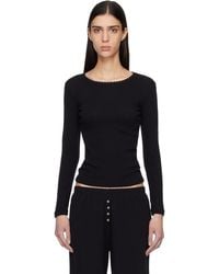 Leset - Pointelle Slim Fit Long Sleeve T-Shirt - Lyst